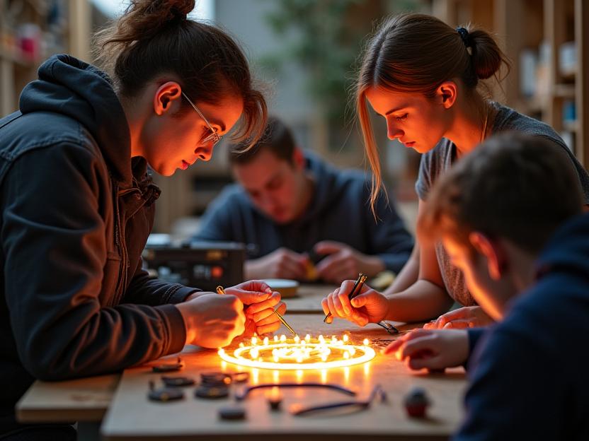 Taller de luz artesanal enseñanza